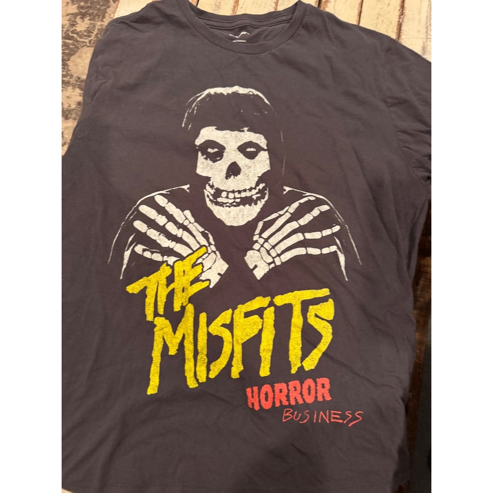 Old Navy The Misfits Horror Business Graphic Tee Charcoal Gray Mens Large
